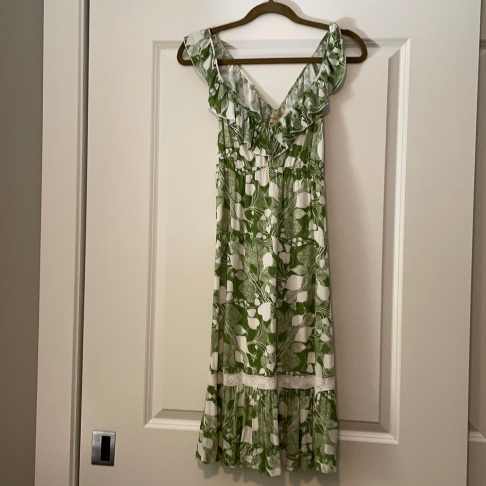 Ella Moss green and white soft sundress